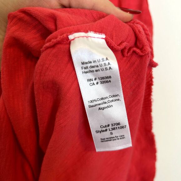 Left Of Center Womens Tank Top Size Small Sleeveless Asymmetrical Ruffle - Picture 10 of 13